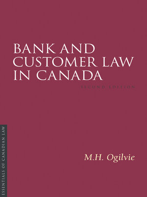 cover image of Bank and Customer Law in Canada